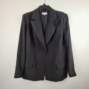 Sergio Hudson Target Blazer 1X Black‎ Surgeon Cuffs Single Button Collab Jacket